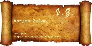 Varjas Zalán névjegykártya